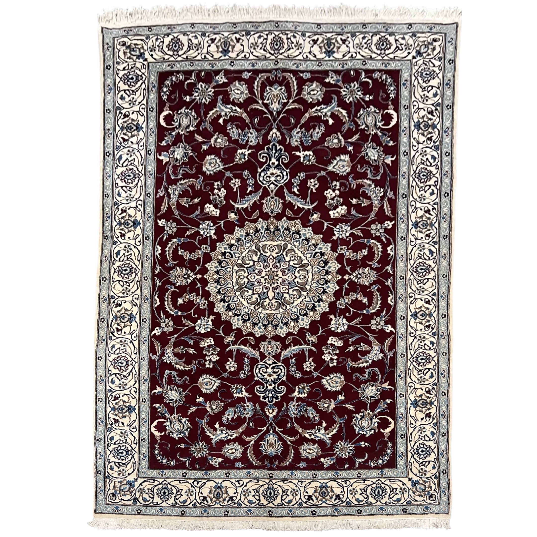 ラグ・カーペット 50s Traditional Hand-Knotted rug 300 x 200cm Hand Knotted Nain Nohla Rug – Aman Persian Rugs