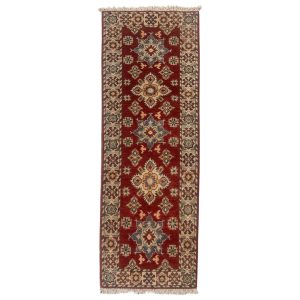 183 x 64cm Hand Made Afghan Kazak Runner Rug
