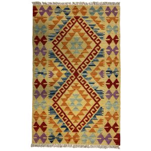 127 x 79cm Hand Woven Afghan Kilim Chobi Rug