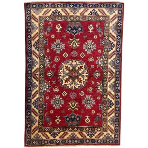 175 x 121cm Hand Knotted Afghan Kazak - Wool Rug