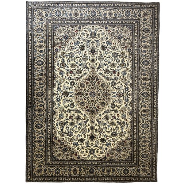 351 x 251cm Floral Hand Knotted Persian Kashan Rug