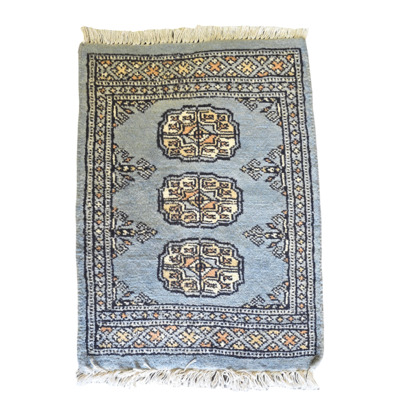 65cm x 45cm Hand Knotted Bokhara – Arctic Blue Rug