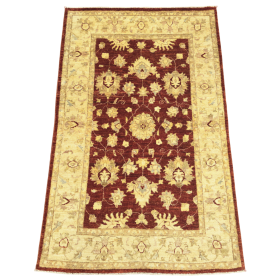 153cm x 98cm Hand Knotted Soft Tone Afghan Chobi – Wool Rug