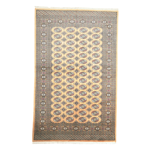 247cm x 156cm Hand-Knotted Mustard Bokhara – Wool Rug