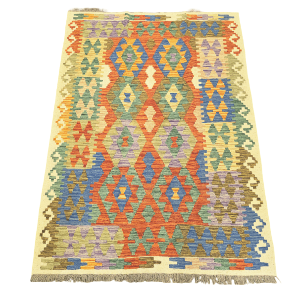 176cm x 127cm Hand Woven Afghan Kilim Rug