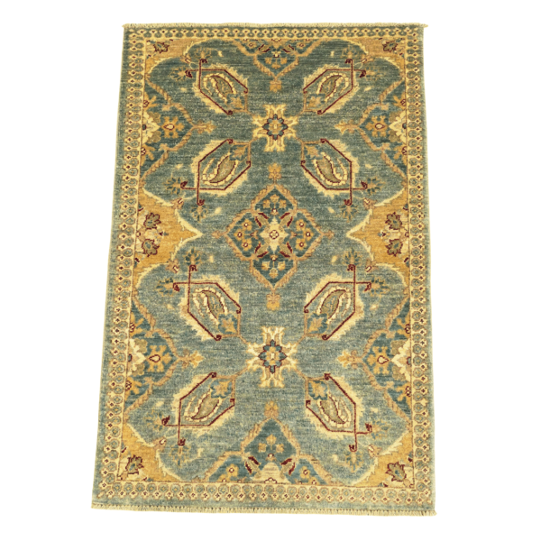 130cm x 84cm Hand Knotted Soft Tone Afghan Chobi – Wool Rug