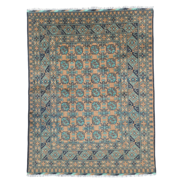 194cm x 149cm Hand Woven Color Afghan Akche