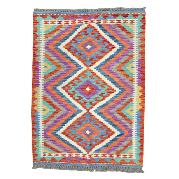 125cm x 84cm Hand Woven Afghan Kilim Rug