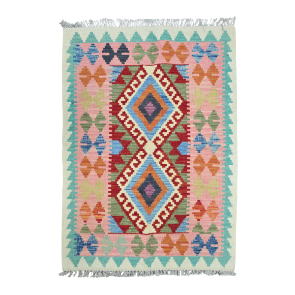 119cm x 85cm Hand Woven Afghan Kilim Rug