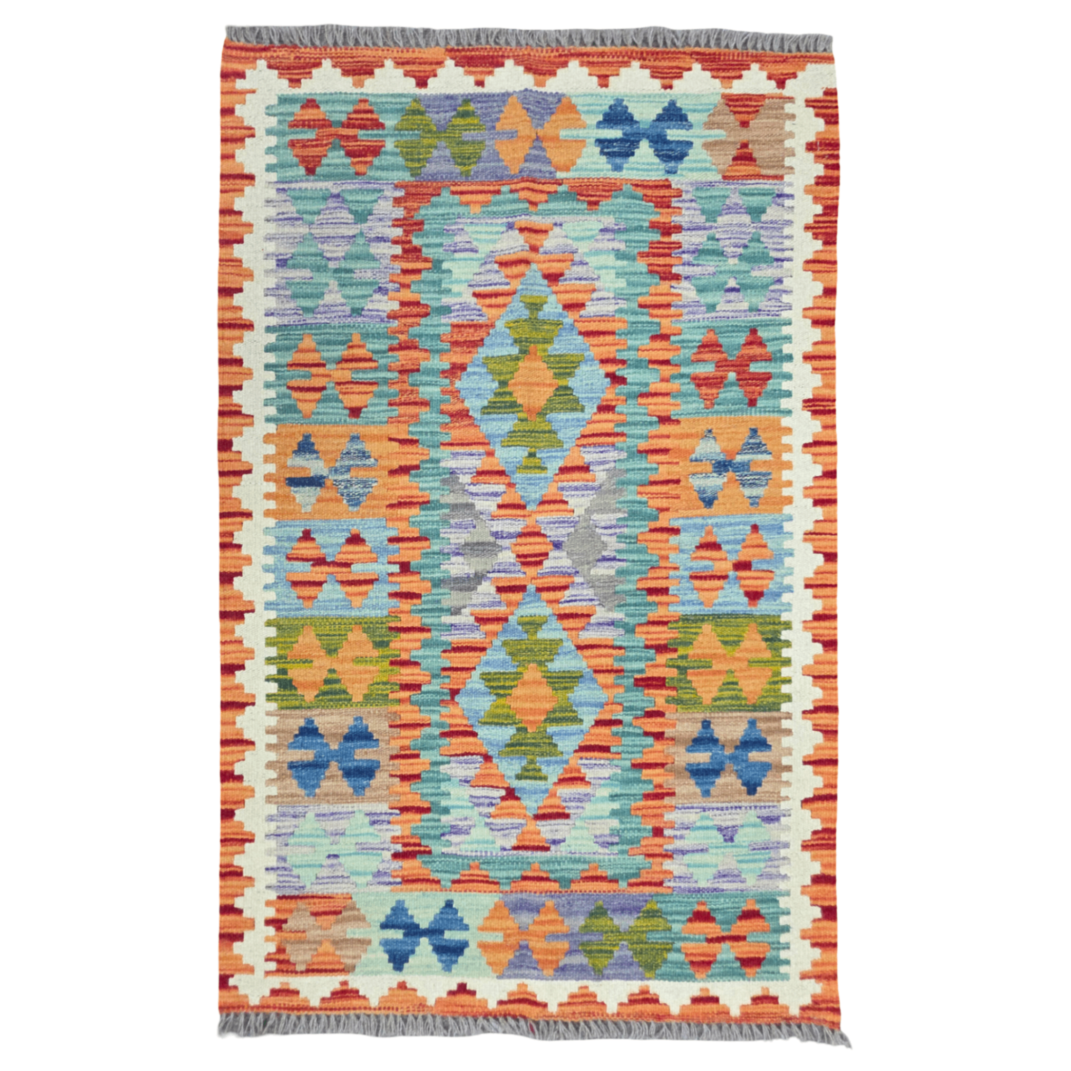 125cm x 84cm Hand Woven Afghan Kilim Rug – Aman Persian Rugs
