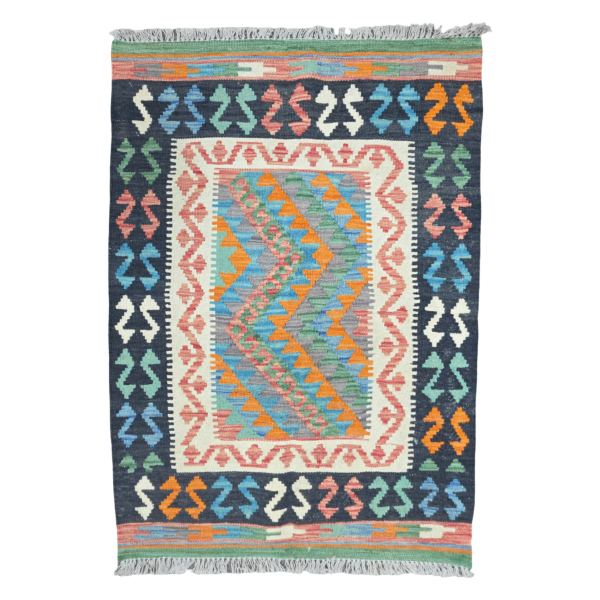 117cm x 85cm Hand Woven Afghan Kilim Rug