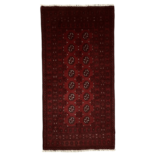 198cm x 100cm Hand Woven Red Afghan Akche