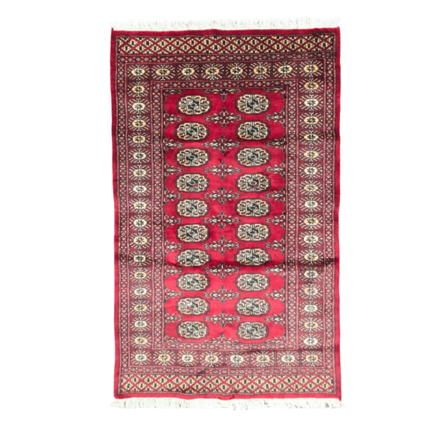 149cm x 92cm Hand Knotted Red Karachi Bokhara - Wool Rug