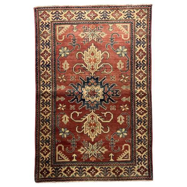 149cm x 99cm Hand-Knotted Afghan Kazak - Wool Rug