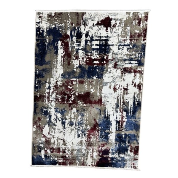 180 × 120cm Abstract Crimson and Navy Rug