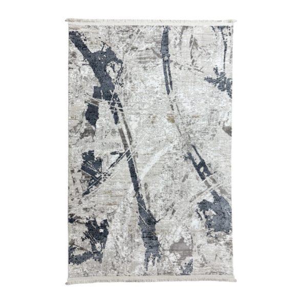 180 × 120cm Grey Modern Ink Flow Turkish Rug
