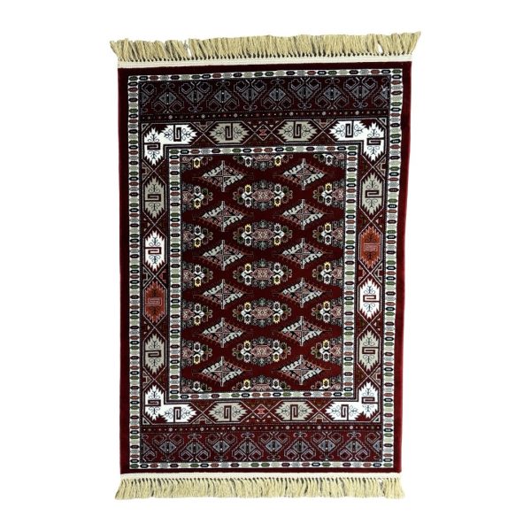 150 × 100cm Traditional Burgundy Bokhara Style Rug