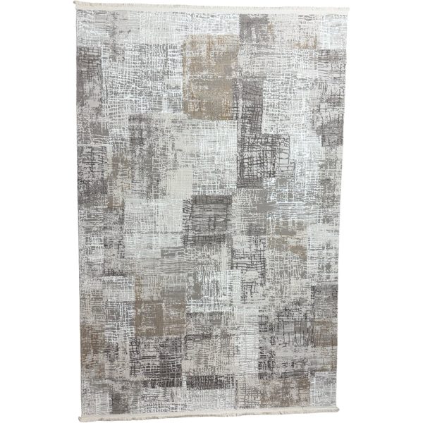 230 × 160cm Grey Beige Textured Abstract Turkish Rug