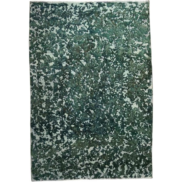 280 x 190cm Ultra Vintage Emerald Green Hand-Knotted Persian Rug