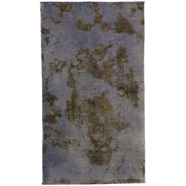 180 x 105cm Ultra Vintage Silver Blue & Taupe Hand-Knotted Persian Runner